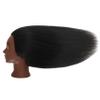 LECIPO 100% Real Human Hair Mannequin Head with Stand Manikin Cosmetology Doll Training Head for Hairdresser Practice Braiding Styling Curling Cutting Display view 3