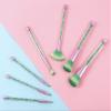 ASWRTYJO 7Pcs of Makeup Brushes Set-Fashion Transparent Bag-Blush Eyeshadow Highlight Brush-Nylon Hair Cosmetic Tool-Beginner Beauty Pen view 3