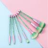 ASWRTYJO 7Pcs of Makeup Brushes Set-Fashion Transparent Bag-Blush Eyeshadow Highlight Brush-Nylon Hair Cosmetic Tool-Beginner Beauty Pen view 4
