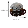 2PCS Dog Coffee Cup Hair Clips,Dog Cup Hair Bangs Clips,Animal Shape Hair Duckbill Clips,Acetate Hairpins for Girls,Small Side Hair Barrettes for Women (Coffee) view 2