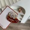 2PCS Dog Coffee Cup Hair Clips,Dog Cup Hair Bangs Clips,Animal Shape Hair Duckbill Clips,Acetate Hairpins for Girls,Small Side Hair Barrettes for Women (Coffee) view 4