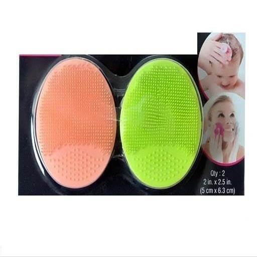 2 Pack Face Scrubber, Soft Silicone FacialCleansing Brush Face Exfoliator Blackhead Acne Pore Pad Cradle Cap Face Wash Brush for Deep Cleaning Skin Care
