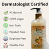 All Natural Premium Shampoo, Made with 16 key ingredients, 100% Vegan, Non-Toxic, Cruelty-Free, Paraben Free, Sulphate Free, Dermatologist tested, 300ml (Orange) view 2