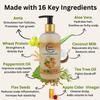 All Natural Premium Shampoo, Made with 16 key ingredients, 100% Vegan, Non-Toxic, Cruelty-Free, Paraben Free, Sulphate Free, Dermatologist tested, 300ml (Orange) view 3