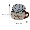 2PCS Dog Coffee Cup Hair Clips,Dog Cup Hair Bangs Clips,Animal Shape Hair Duckbill Clips,Acetate Hairpins for Girls,Small Side Hair Barrettes for Women (Beige) view 2