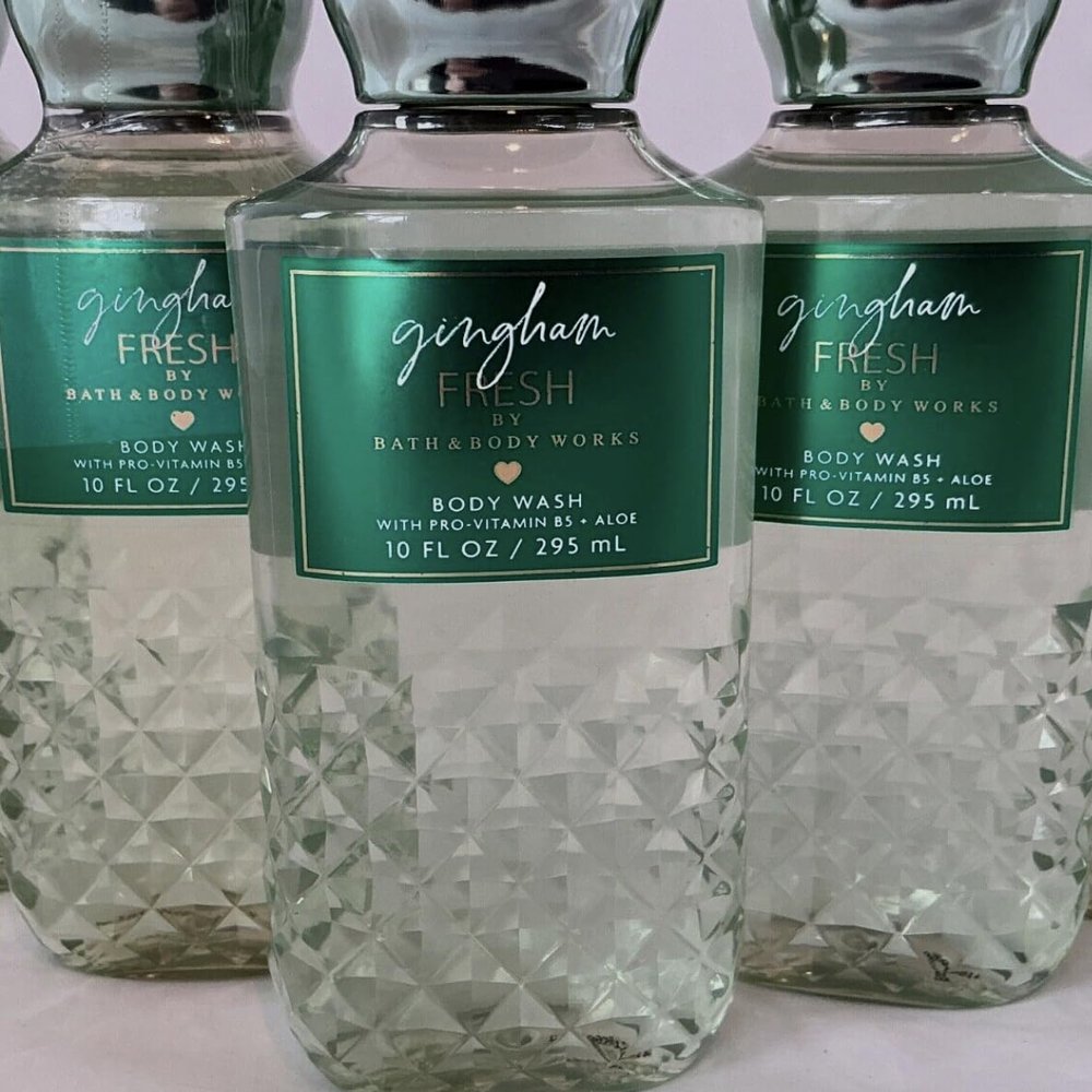 3 gingham fresh bath & Body Shower Gel body wash 10 oz