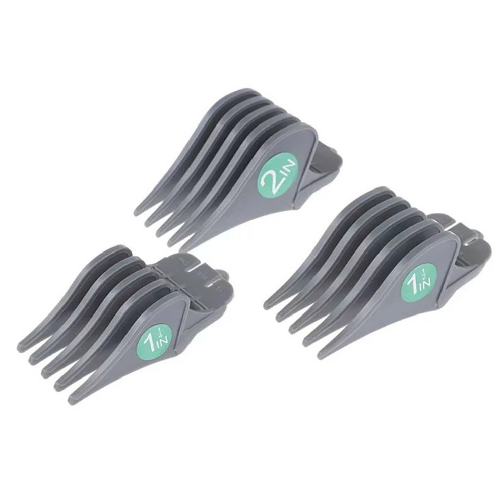 3Pcs/Set Limit Comb 32mm 38mm 51mm, Compatible For WAHL, Hair Clipper Guards Barber,Compatible For Shop, Cutting Guide Combs Electric Clippers Accessory(Gray)