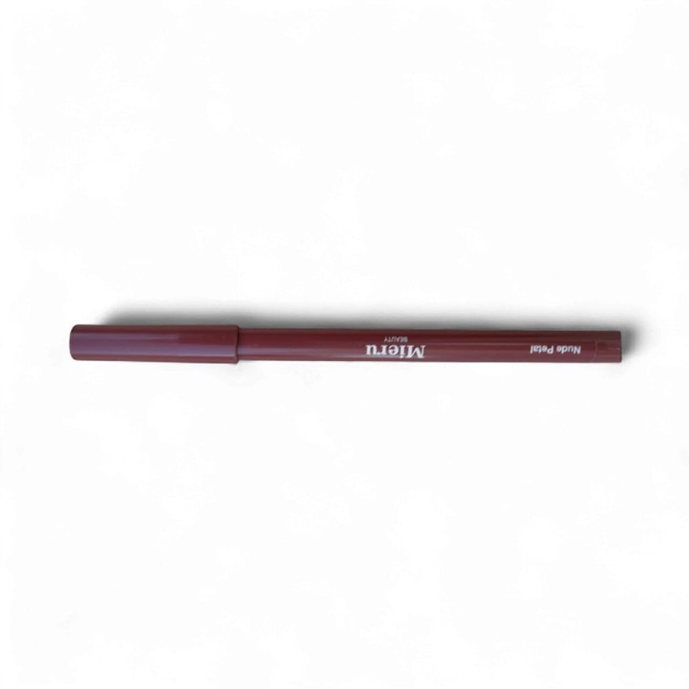 MIERU Lip Contour Set, 8 Shades Lip Liner Collection, Brown and Red Tones (Nude Petal)