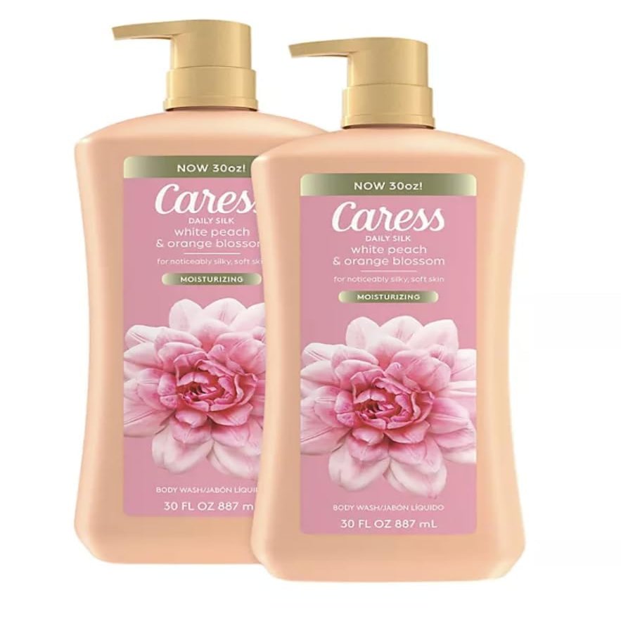 Caress Daily Silk Hydrating Body Wash, White Peach & Orange Blossom (30 fl. oz, 2 pk), Pink
