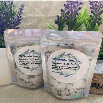 Lavender Bath Salts, Aromatherapy Bath Soak for Self Care
