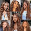 12 14 16 inch Brown Bundles With Highlight Human Hair P4/30 Kinky Curly Bundles Soft And Healthy Unprocessed Remy Hair Highlight Light Chocolate Deep Curly Bundles Hair Weave view 2