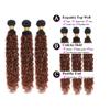12 14 16 inch Brown Bundles With Highlight Human Hair P4/30 Kinky Curly Bundles Soft And Healthy Unprocessed Remy Hair Highlight Light Chocolate Deep Curly Bundles Hair Weave view 4