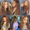 10 12 14 inch Highlight Deep Wave Bundles Human Hair P4/27 Brown and Blonde Bundles Deep Wave Human Hair #4 & #27 Color Track Mix Brazilian Hair Sew-In Extensions view 4