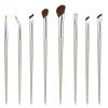 8Pcs Nose Contour Brush Eyeliner Brush Set Ultra Thin Angled Concealer Brushes Soft Bristles Flat Eyeliner Brushes Professional Beauty Cosmetic Tool for Natural, Smoky and Bold Eye Looks view 1