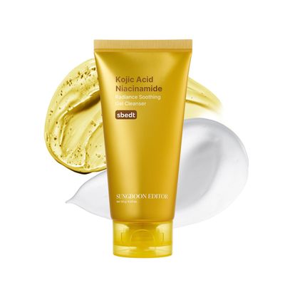 SUNGBOON EDITOR Kojic Turmeric Capsule Brightening Cleanser for Uneven Spots, Acne-prone Skin & Blackhead | Low pH Gentle Gel Face Wash | Encapsulated Kojic Acid & Niacinamide | Korean Skincare