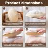 2 Pack Natural Loofah Exfoliating Body Scrubber, Biodegradable Plant-Based Luffa Bath Sponge Pad for Men and Women, Large Exfoliating Shower Loofa Scrubber (Beige) view 3
