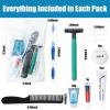 30 Pack Hygiene Kits for Homeless in Bulk, 8-in-1 Personal Toiletry Kit Individually Packed with Toothbrush, Toothpaste, Comb, Flossers,Shampoo, Soap, Razor & Shaving Cream view 3