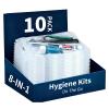 10 Pack Travel Hygiene Kits, 8-in-1 Personal Toiletry Kit -Toothbrush, Toothpaste, Comb, Flossers, Shampoo, Soap, Razor & Shaving Cream, Individually Packed for Travel, Guest Rooms,Vacation Rentals view 1