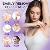 PRITECH Bikini Trimmer for Women, 2-in-1 Painless Electric Razors for Silk Skin, Portable Lady Shaver for Women Private Area, Face, Legs & Underarms, Wet/Dry LED view 2
