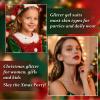 Hair Glitter Stick, Perfect Sparkling Theme Day Neon Outfit Singer Concert Music Rave Festival Party Christmas Accessories Face and Body Glitter Gel Makeup. (Gold &White& Red) view 3