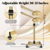 Facial Steamer Professional with More Steam for Deep Cleansing and Hydration, Steamer for Facial with Time Setting, Face Steamer Adjustable Height for Beauty, Spa and Home Use, Gold view 2