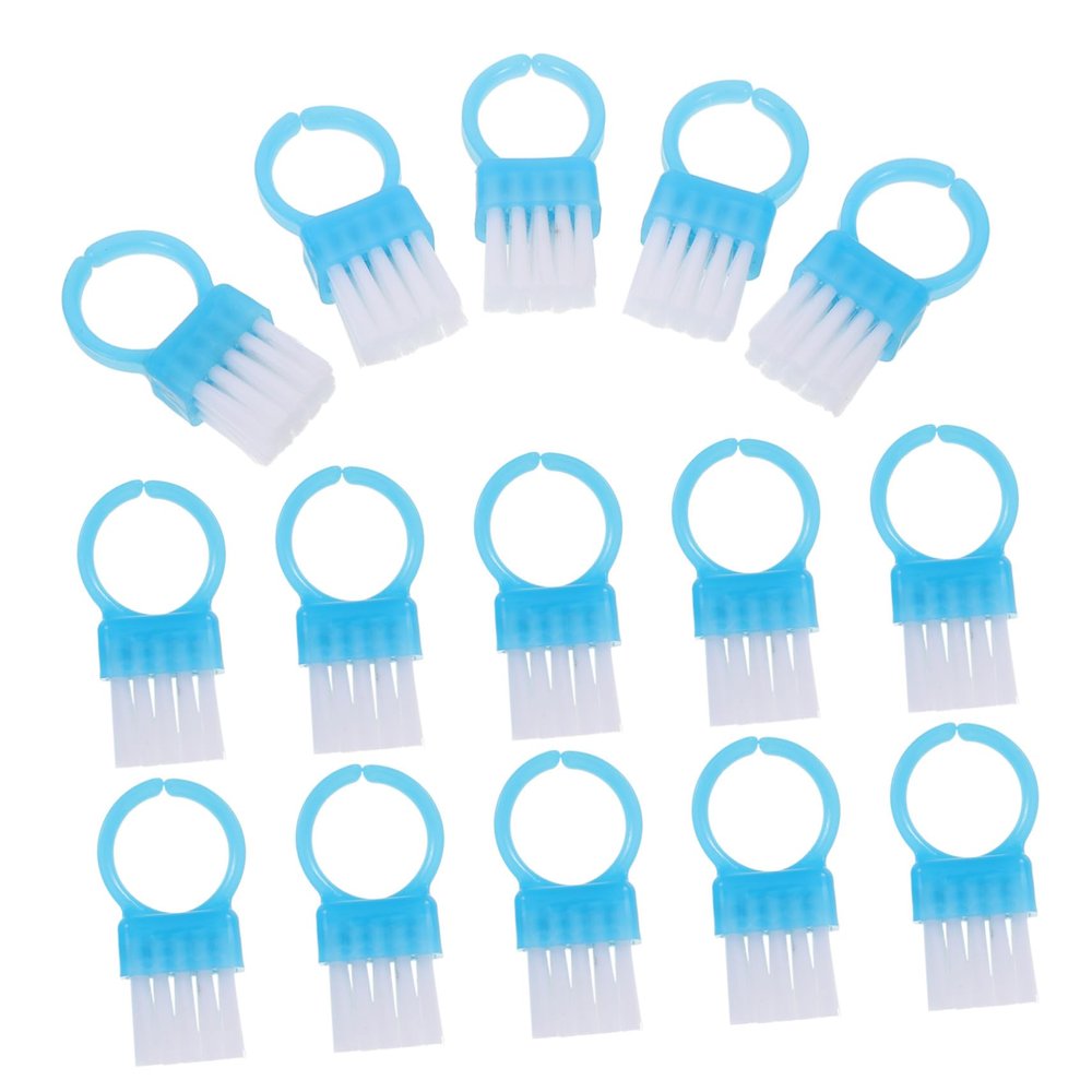 COOLHIYA 100pcs Blue Small Nail Cleaning Brushes with Plastic Bristles Portable Under Nail Scrubber for Home Beauty Care Pedicure Use 100pcs