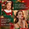 Hair Glitter Stick, Perfect Sparkling Theme Day Neon Outfit Singer Concert Music Rave Festival Party Christmas Accessories Face and Body Glitter Makeup. (Red & Green& White) view 3