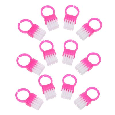 Beatifufu 100pcs Heavy Duty Nail Cleaning Brushes Portable Plastic Fingernail Scrubbers Multipurpose Manicure Tools for Women and Men Pink