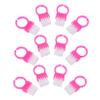 Beatifufu 100pcs Heavy Duty Nail Cleaning Brushes Portable Plastic Fingernail Scrubbers Multipurpose Manicure Tools for Women and Men Pink view 1