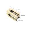 COOLHIYA 2pcs Gold Eyebrow Pencil Sharpener with Flat Tip Auxiliary Tool for Precise Shaping Rust-Resistant Makeup Accessory Compatible with Soft and Hard Brow Pencils Travel-Friendly view 2
