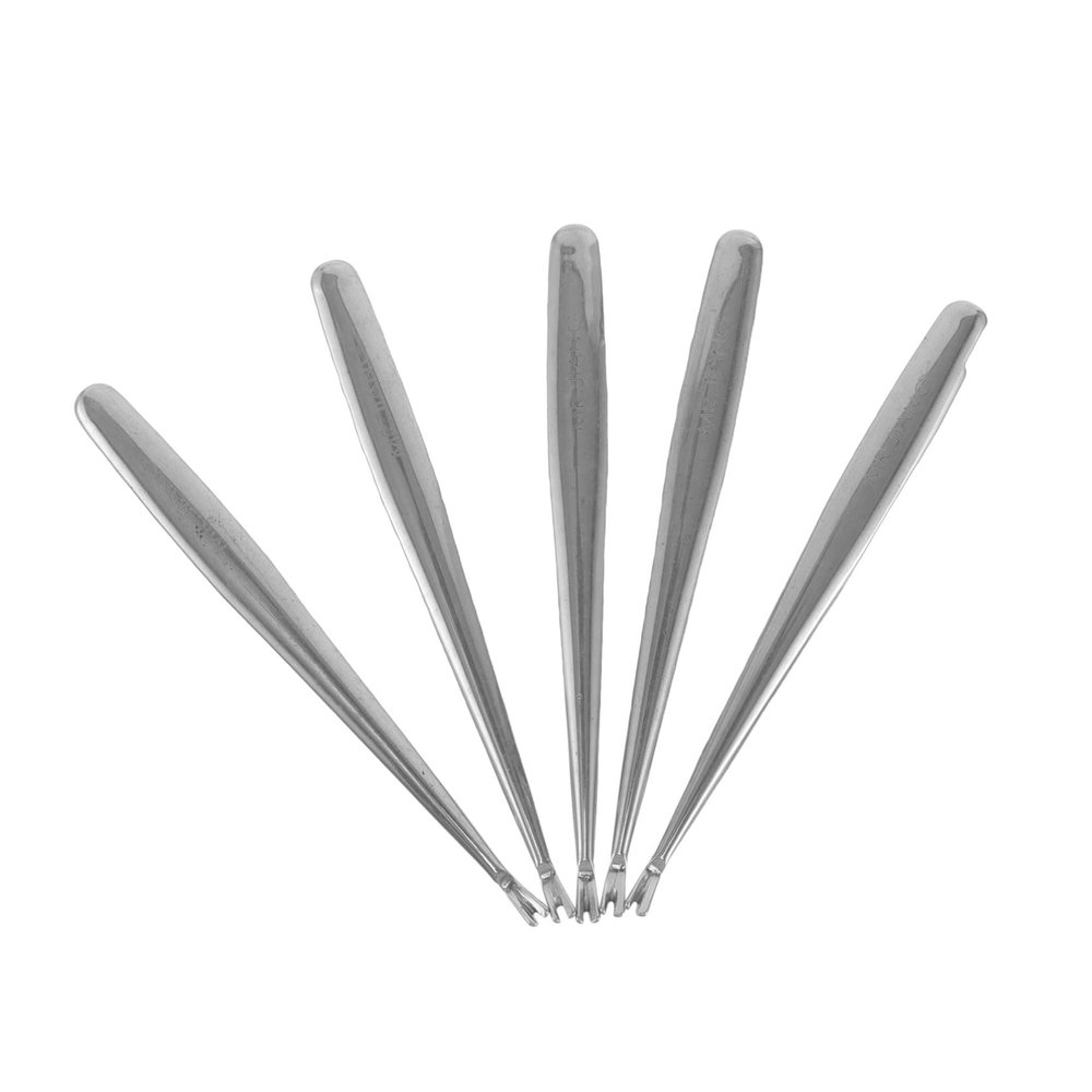 Beatifufu 5pcs Stainless Steel Cuticle Pusher Tool Dual-ended Nail Care Dead Skin Remover for Manicure Pedicure Comfortable Polished Edges Travel-friendly Cuticle Tools for Nails
