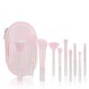 MELADY 10Pcs Mini Makeup Brush Set - Crystal Handle Portable Travel Kit for Powder, Contour, Blush, Eyeshadow Professional Beauty Tools for Daily & Travel Use (pink) view 2