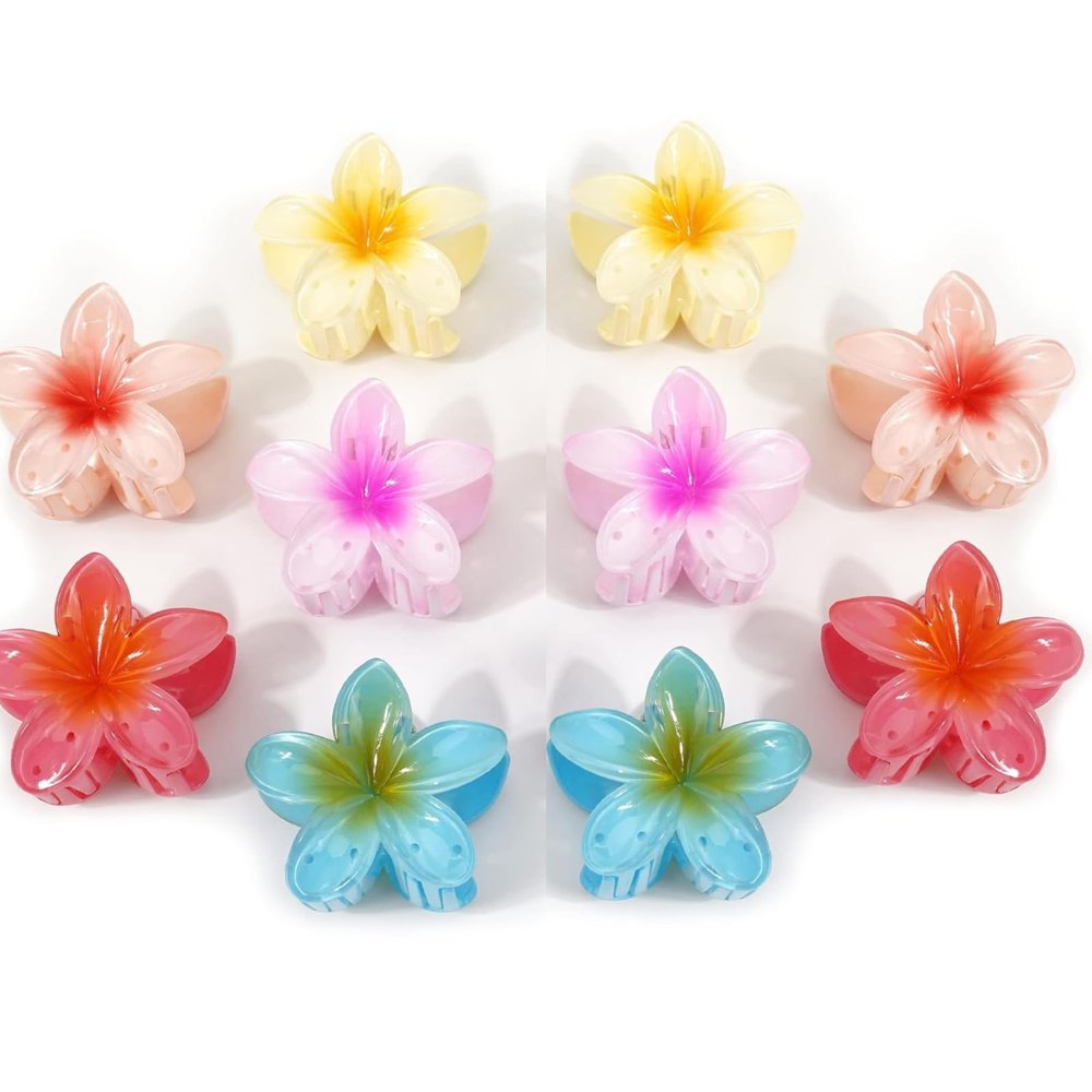 10-Pack Hair Claw Clips for Women  Large Strong Hold Hair Claws, Easy Grip Hair Accessories for Thick or Thin Hair, Stylish Everyday & Beach Hair Styling