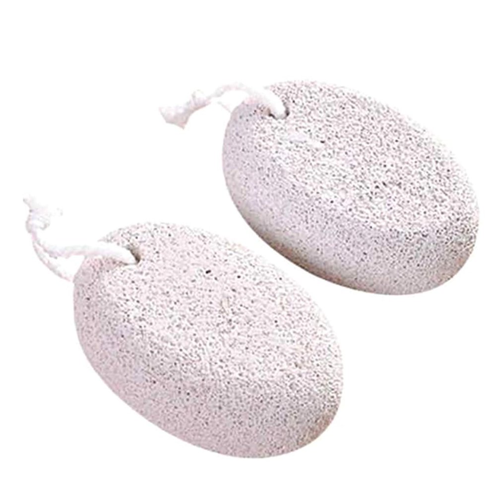 HAKIDZEL 2pcs Double-Sided Natural Stone Callus Remover Foot File for Dead Skin Removal and Foot Care Rough Surface with Comfortable Grip and Rounded Edges Promotes Skin Health