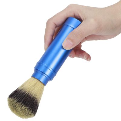 Foaming Shaving Brush, Men Portable Beard Brush Facial Cleanup Grooming Tool Bathroom Supplies for Salon Home Travel