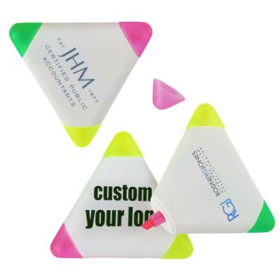 Mia & Cale Custom Highlighters, Personalized Gifts with Your Logo, Assorted Colors Highlighters for School Supplies, Office, Teacher supplies, Party Favors Triangle (100)