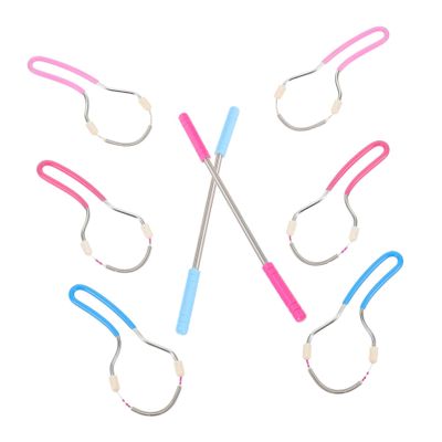 Gogogmee 8pcs Stainless Steel Spring Facial Hair Removal Tool for Women Ergonomic Precision Epilator for Face Cheeks Forehead Chin Handheld Salon-Quality Hair Remover