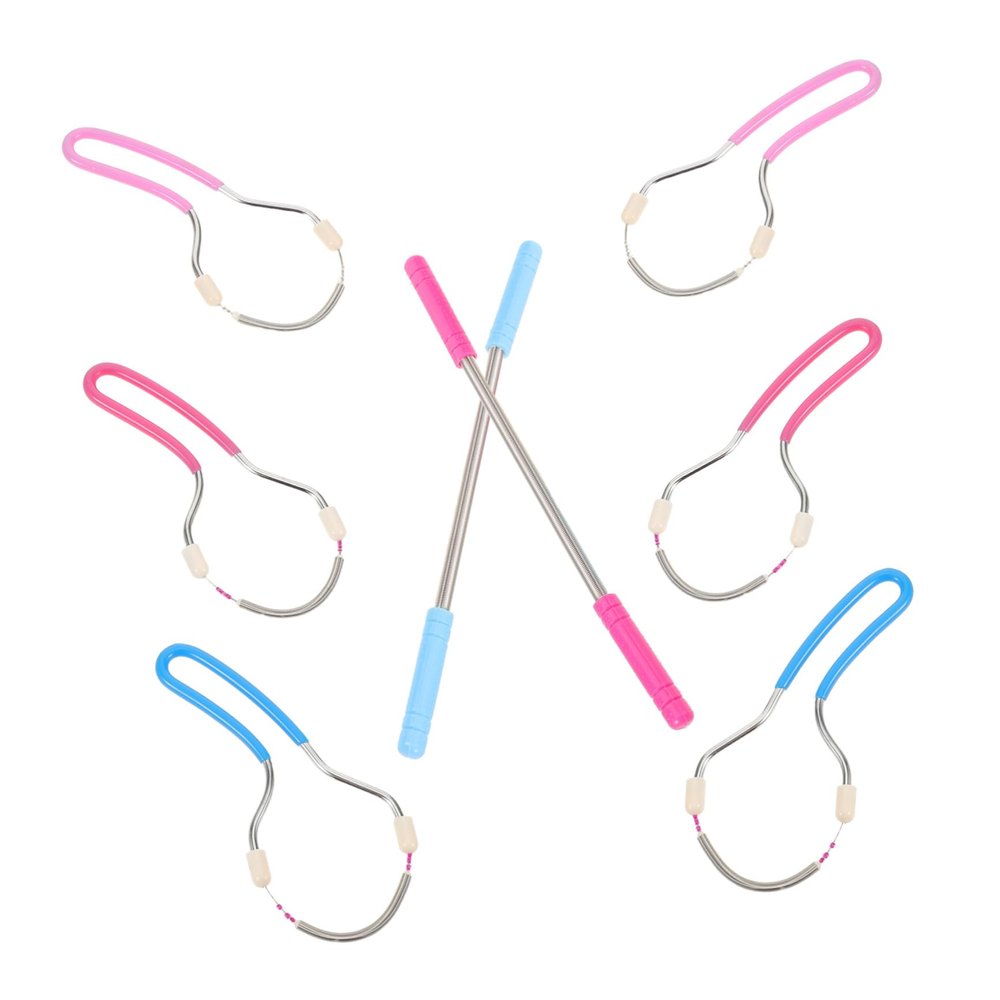 Gogogmee 8pcs Stainless Steel Spring Facial Hair Removal Tool for Women Ergonomic Precision Epilator for Face Cheeks Forehead Chin Handheld Salon-Quality Hair Remover