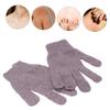 Beatifufu Purple Five Finger Bath Exfoliating Gloves for Men Women Stretchy Body Scrub Mitts Dual-sided Shower Scrubber Suitable for Spa Massage Dead Skin Removal view 4