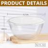 Ronanemon 5 Quart Deep Big Glass Bowl with Lid,10 Inch Large Glass Mixing Bowl for Sourdough Bread Kitchen Salad Bread Storage, For Prepping, Marinating & Brining Kimch (clear) view 2