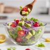 Ronanemon 5 Quart Deep Big Glass Bowl with Lid,10 Inch Large Glass Mixing Bowl for Sourdough Bread Kitchen Salad Bread Storage, For Prepping, Marinating & Brining Kimch (clear) view 3