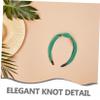CONGARTENO Green Knotted Headband for Women Wide Fashion Hairband with Sophisticated Knot Design Comfortable Fit Stylish Hair Accessory for Casual Work and Party Wear view 2