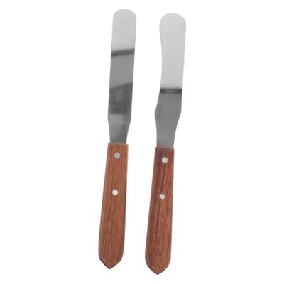 IWOWHERO Wooden Handle Wax Applicator Spatula for Hair Removal Stainless Steel Body Hair Removal Scraper Waxing Tool for Smooth Skin Compact and Comfortable Grip for Home and Salon Use