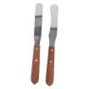 IWOWHERO Wooden Handle Wax Applicator Spatula for Hair Removal Stainless Steel Body Hair Removal Scraper Waxing Tool for Smooth Skin Compact and Comfortable Grip for Home and Salon Use view 1