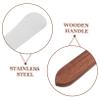 IWOWHERO Wooden Handle Wax Applicator Spatula for Hair Removal Stainless Steel Body Hair Removal Scraper Waxing Tool for Smooth Skin Compact and Comfortable Grip for Home and Salon Use view 2