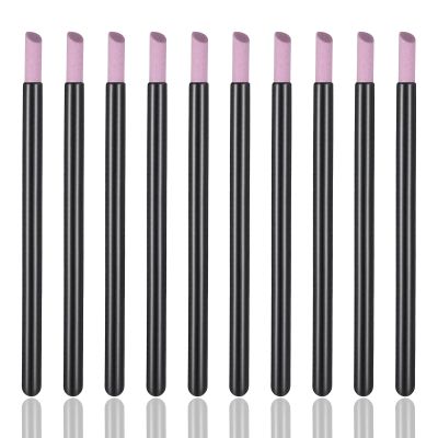 10Pcs Round Pumice Stone Sanding Nail File, Washable Cuticle Remover Stone Scrub, Nail Buffer Pen File for Under Nails, Ceramic Manicure Pedicure Tool for Acrylic Nails Dead Skin Repair