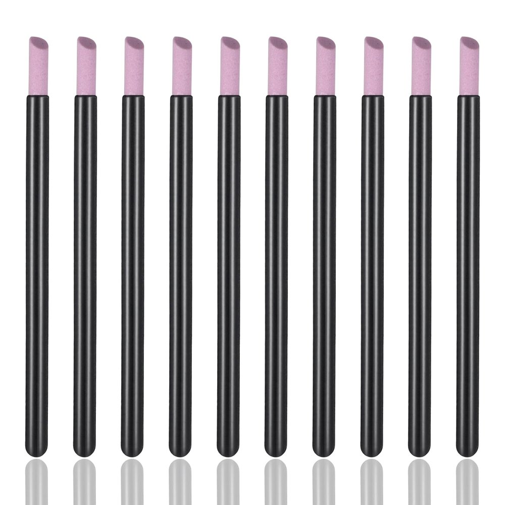 10Pcs Round Pumice Stone Sanding Nail File, Washable Cuticle Remover Stone Scrub, Nail Buffer Pen File for Under Nails, Ceramic Manicure Pedicure Tool for Acrylic Nails Dead Skin Repair