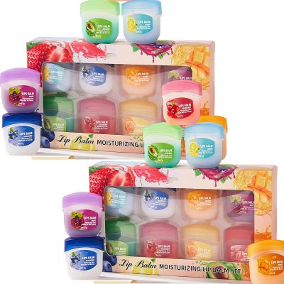 8Pcs Fruit Flavored Lip Care Set,Lip Balm Set,Mini Lip Balm Anti Chapping Lip Mmoisturizers,Moisturizing & Repairing (16pcs)