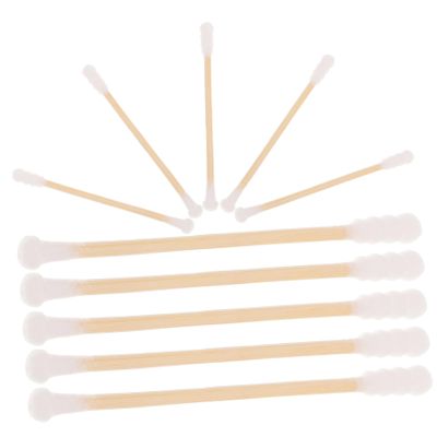 Beatifufu 100 pcs Dual-ended Disposable Cotton Swabs with Sticks Soft Spiral Mushroom Tips for Ear Cleaning Skin-friendly Comfortable Grip Portable Storage Box for Hygiene