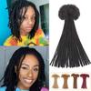 0.8 cm Loc Extensions Human Hair 100 Strands 8 Inch Dreadlock Extensions Human Hair Dreads Extensions Loc Extensions for Men Women Kids Real Human Hair Locs 1B Natural Black Handmade Locs view 1